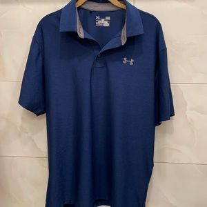 UnderAmour HeatGear Large Blue Polo